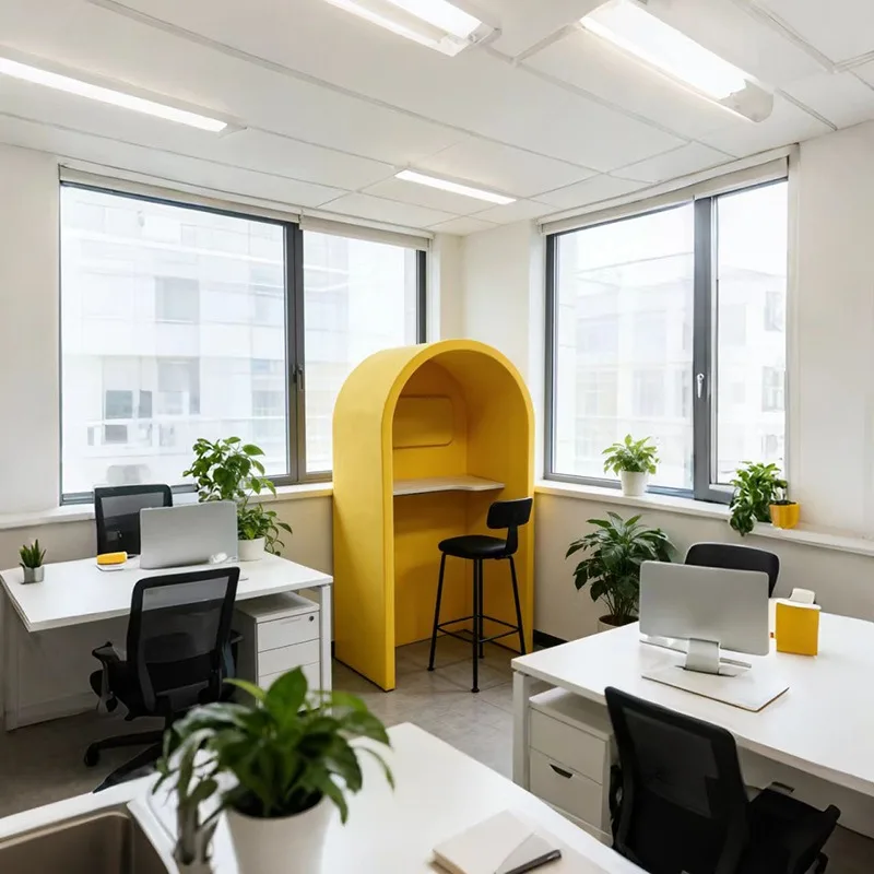 

Quiet warehouse partition curved single work station combination screen office learning high-end soundproof room