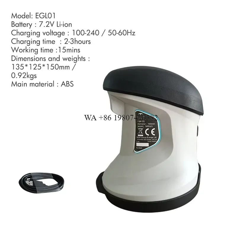 wmwmnu 7.2V Portable Heated Round Snow Shovel Ice Scraper Snow Brush Light Rotation for Car
