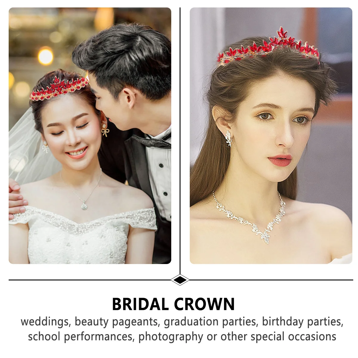 

Wedding Rhinestone Crown Headdress Bridal Hairpiece Unique Charm Elegant Headwear for Special Occasion Party Photography Women