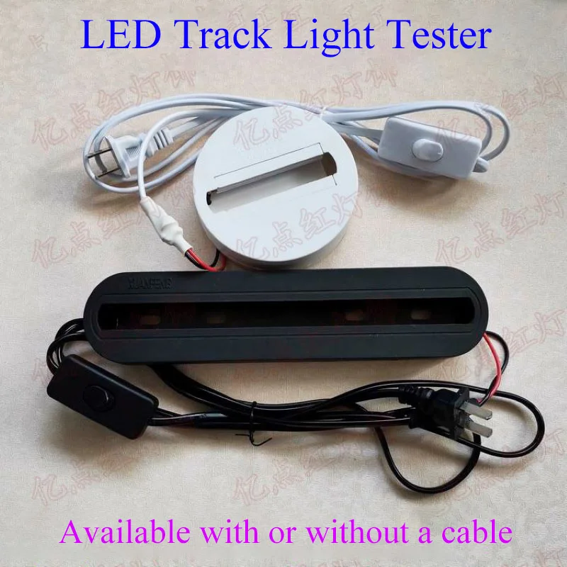 

Track LED Spotlight 2 Wire Tester Testing Instruments Track Light Ceiling LED Box Rail Strip Lamp Holder Tester with Plug Wires