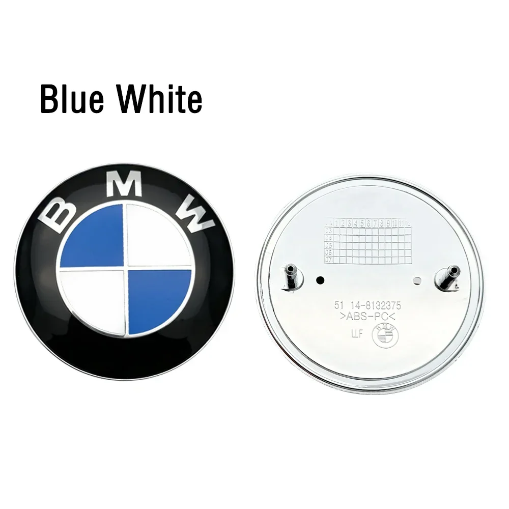 1Pcs 82mm 74mm Chrome Base front/rear boot badges hood trunk Emblem logo for bmw E46 E39 E38 E90 E60 Z3 Z4 X3 X5 X6 Accessories