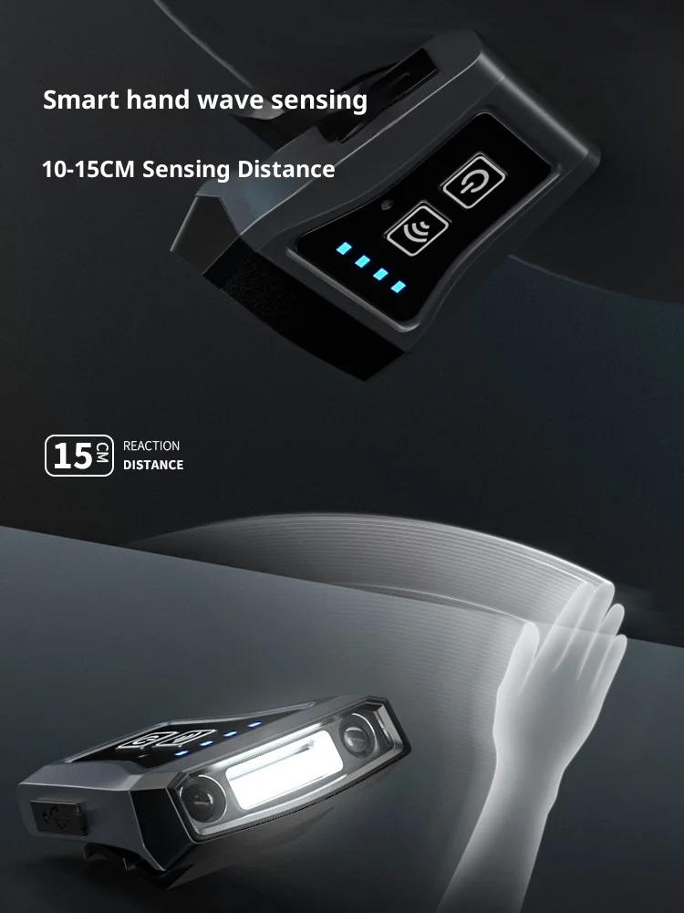 Lem l200/l300 poderoso farol de escalada ao ar livre lanterna 500mah/800mah recarregável cabeça de pesca tocha com hatclip