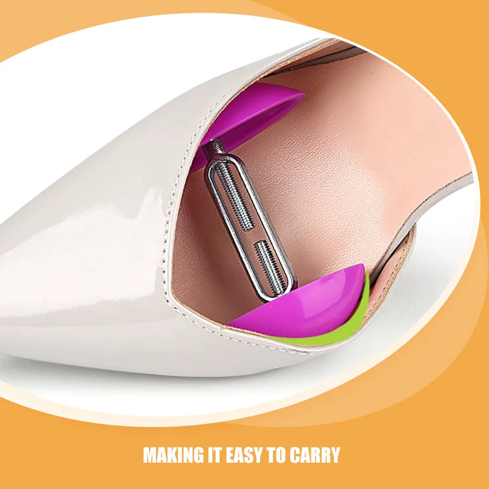 2Pairs Adjustable Shoe Stretcher Wide Toe Expander Shoe Shaper Non Slip Shoes Trees Portable Comfortable High Heel Flat