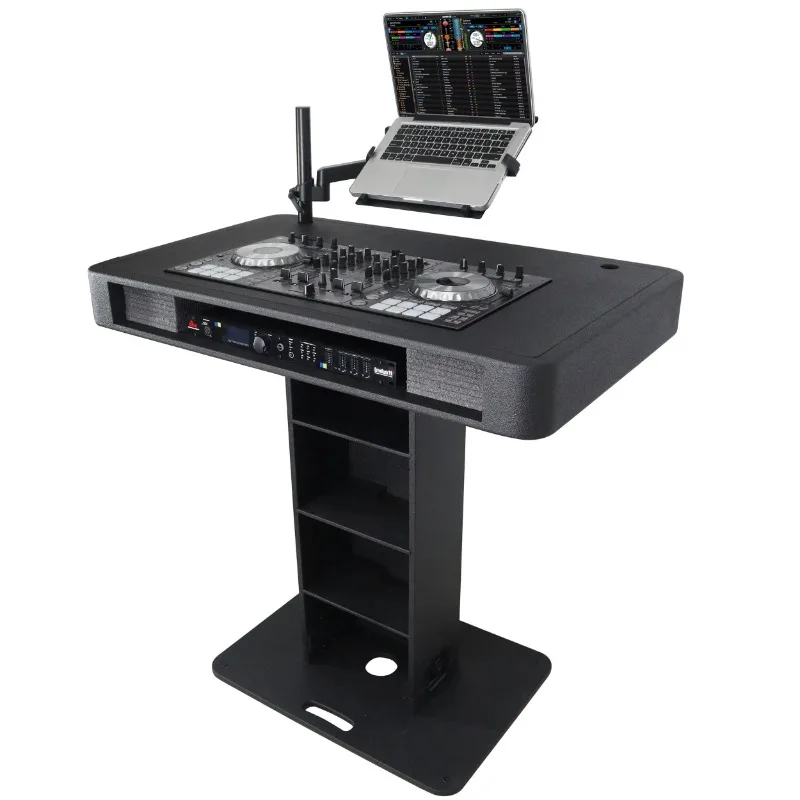 Black Finish Control Tower DJ Podium Travel Stand for Pioneer RANE One with Flight case
