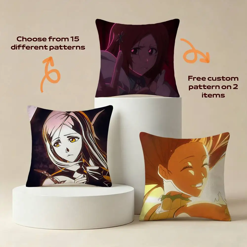 O-Orihime Inoue Anime B-BLEACH  Square Sofa Pillow Cover Solid Color Living Room Home Decor Cushion Case