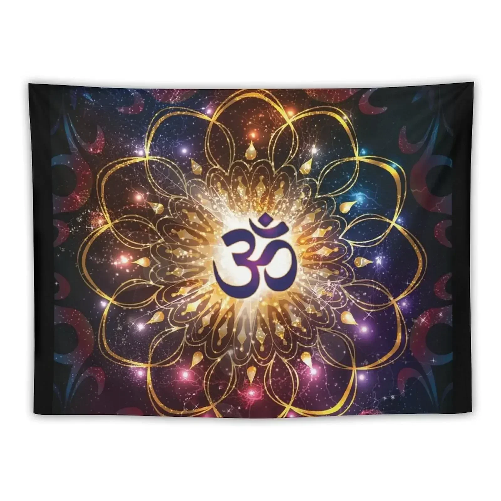 The higher power of Om - sacred geometry Tapestry Things To The Room Room Decoration Korean Style Tapestry