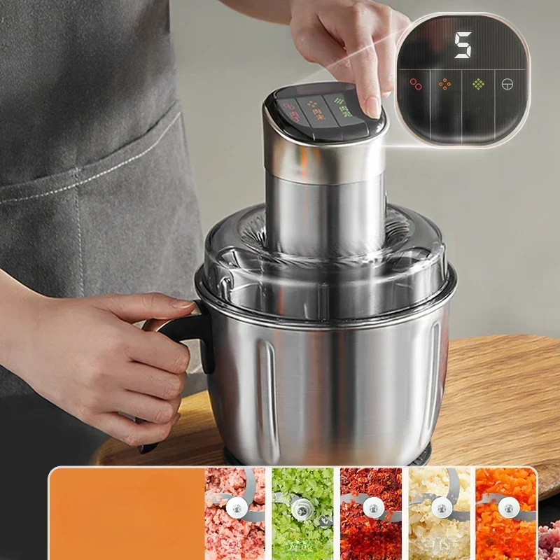

220 В мясорубка бытовая автоматическая функциональная электрическая большая емкость регулируемый инструмент для перемешивания мяса