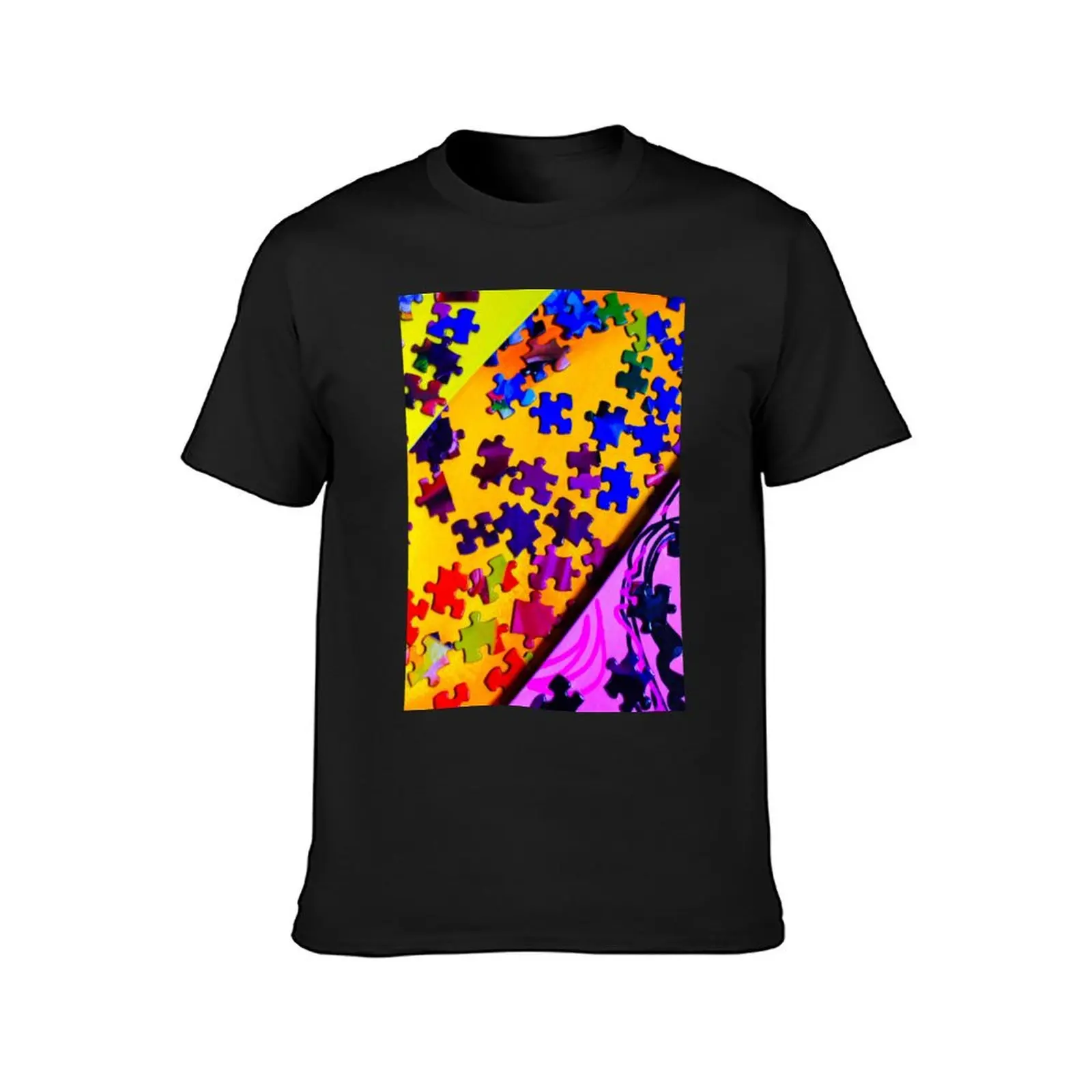 Puzzle Piece Mosaics Layered T-Shirt summer clothes aesthetic clothes sports fans designer t shirt men