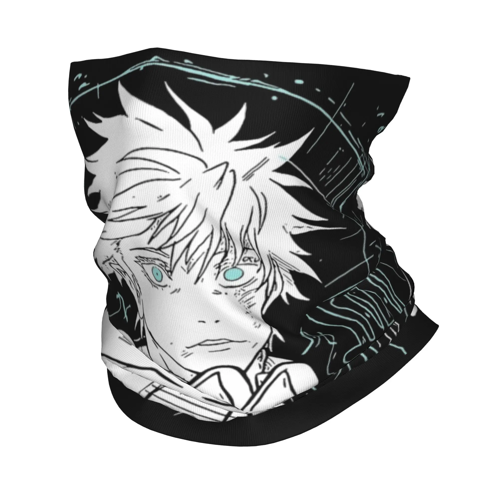 

J-Jujutsu K-Kaisen Anime Gojo Satoru Bandana Neck Cover Printed Balaclavas Wrap Scarf Cycling Running for Men Women All Season