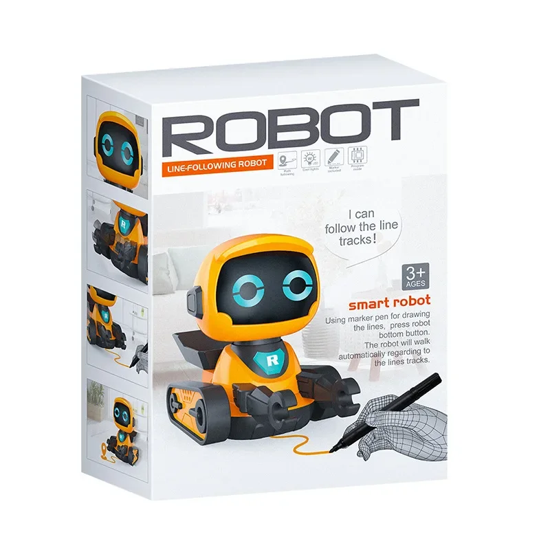 Smart Line-Tracking Robot Toy with Sound Effects Interactive Educational Robot for Kids' STEM Holiday Gifts
