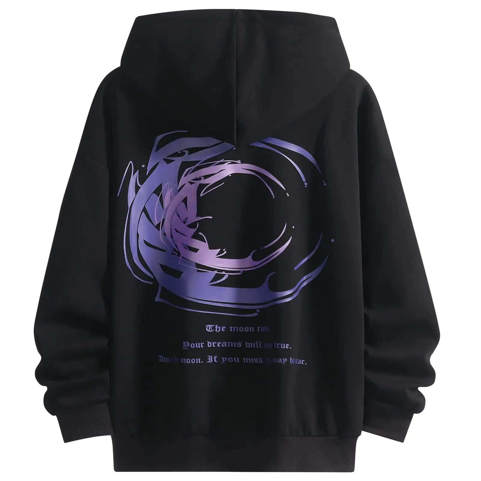 

Pullover Men's Hoodie With Backprint Hoodie Hip Hop Hooded Sweat Jacket Vintage Cool Long Sleeve Oversized Sweater Streetwear