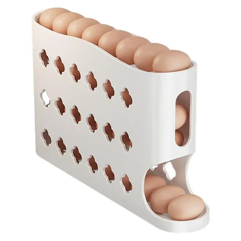 Egg Holder Eggs Organizer Sliding Rail Shelf Refrigerator Stand Accessory Storage Rail Box Container Organization Kitchen