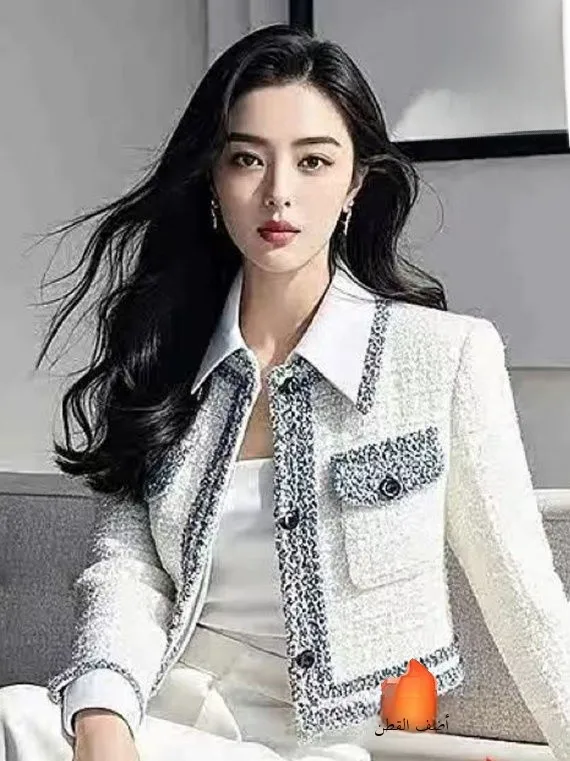 Fashionable Short Outerwear Elegant Patchwork Perfume Wind Spring Autumn Design Celebrity Top Trendy Commute Style Long Sleev...