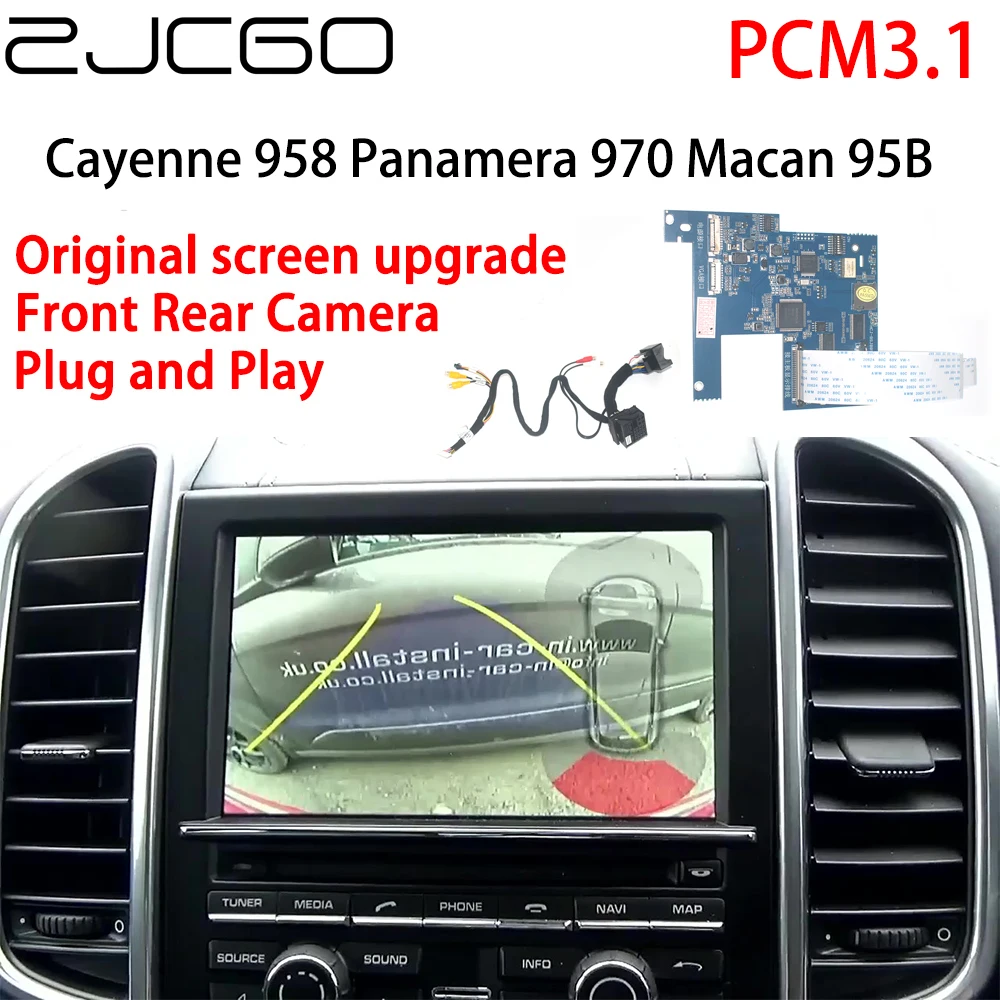 

ZJCGO Rear View Reverse Front Camera Digital Decoder Box Interface Adapter PCM3.1 For Porsche Cayenne 958 Panamera 970 Macan 95B