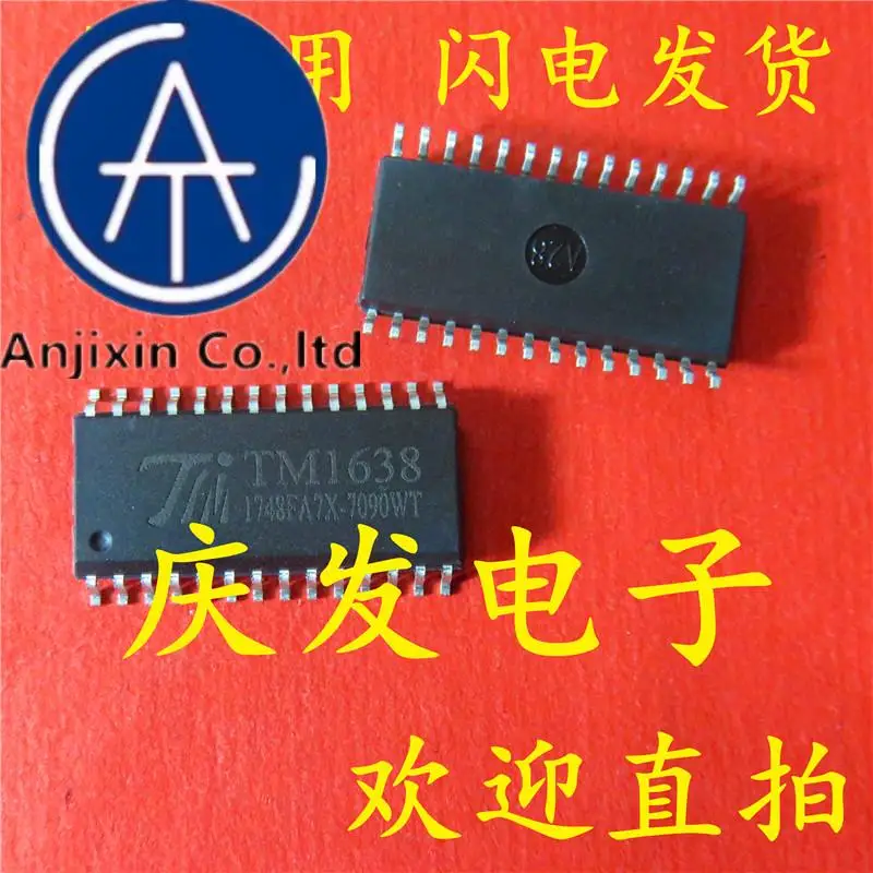 10 قطعة 100% أصلي جديد في المخزون TM1638 SOP-28 رقاقة سائق الأنبوب الرقمي LED