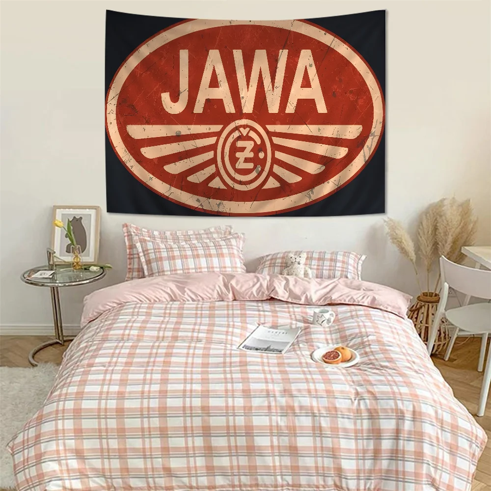 J-Jawa M-Motorcycle Logo Hanging Bohemian Tapestry Hanging Tarot Hippie Wall Rugs Dorm Wall Hanging Home Decor