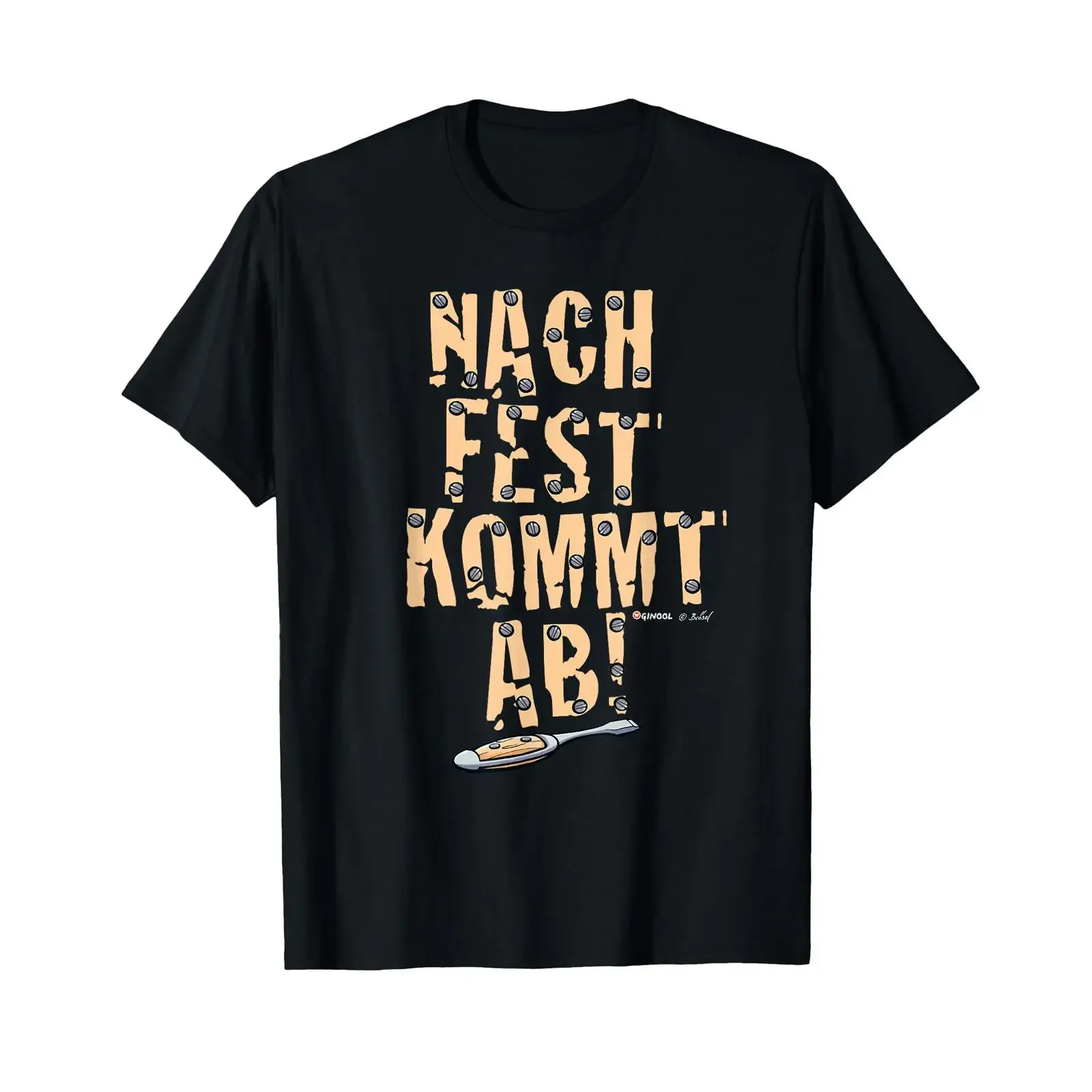 Werner nach fest kommt ab T Shirt vintage Washed Slightly Top For Everyday Wear streetwear Casual Versatile Unisex graphic