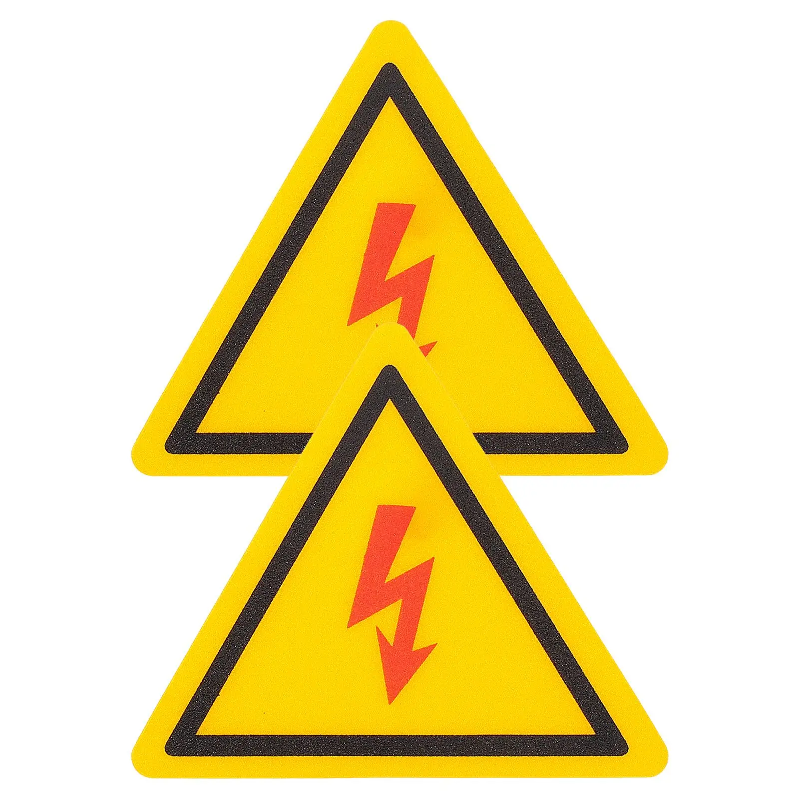 2pcs High Voltage Signs 45mm Triangle Oil Resistant Sticker Warning Danger Electrical Labels Fence Safety Traffic