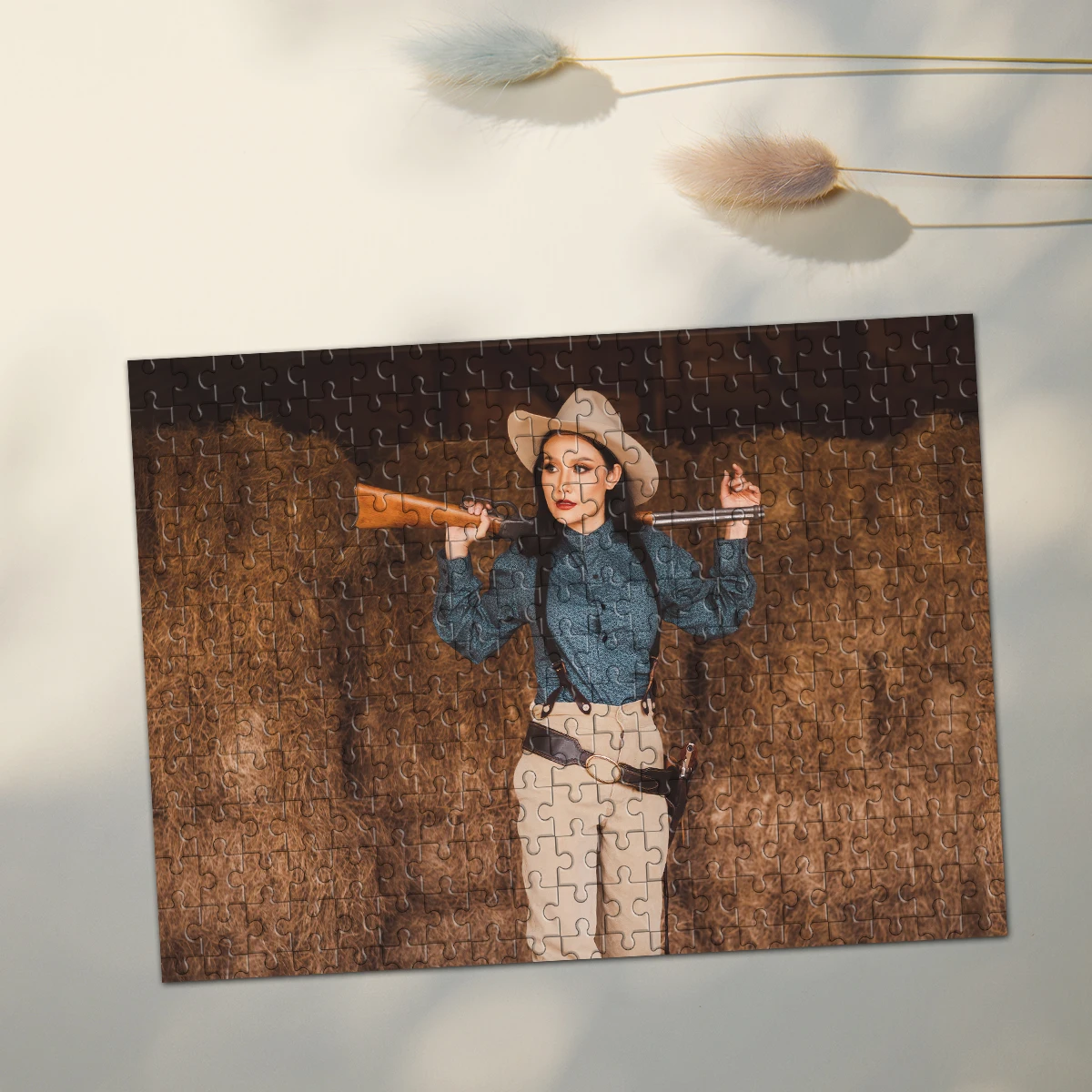 35/300/500/1000pcs Personalized Custom Photo Puzzle photo Father's Day Back To School Halloween Christmas New Year