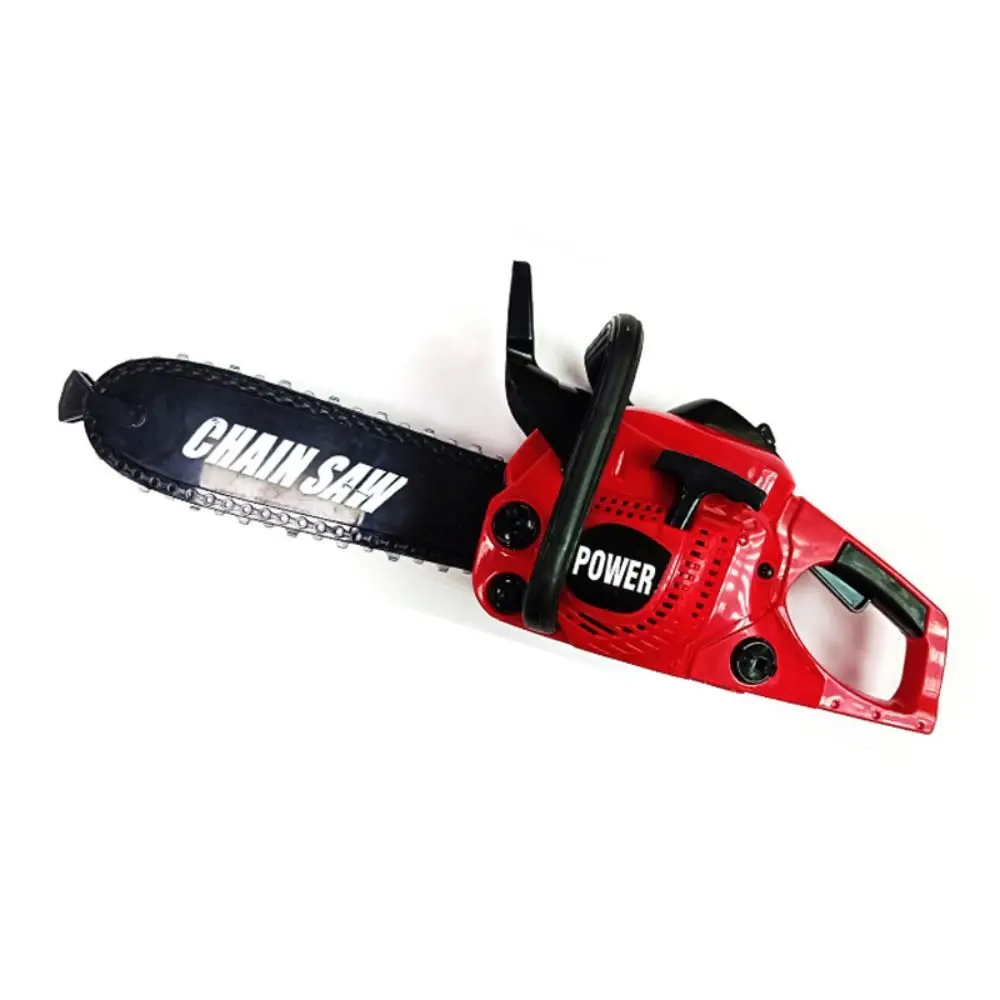 Sierra eléctrica de plástico de alta calidad, montaje DIY rojo y negro, sierra eléctrica grande, herramienta de reparación de simulación, juguete, regalo para niños
