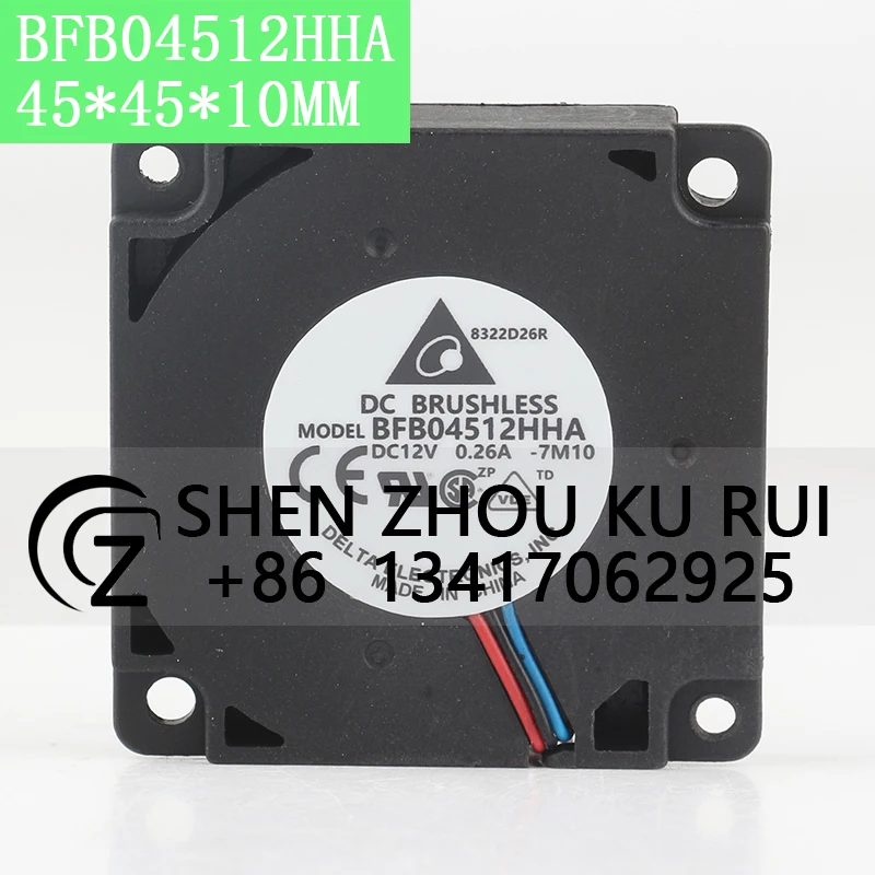 

Delta DC12V 0.26A AC EC 4510 45X45X10MM 4.5CM turbine blower mute large air volume 3D printer BFB04512HHA cooling fan