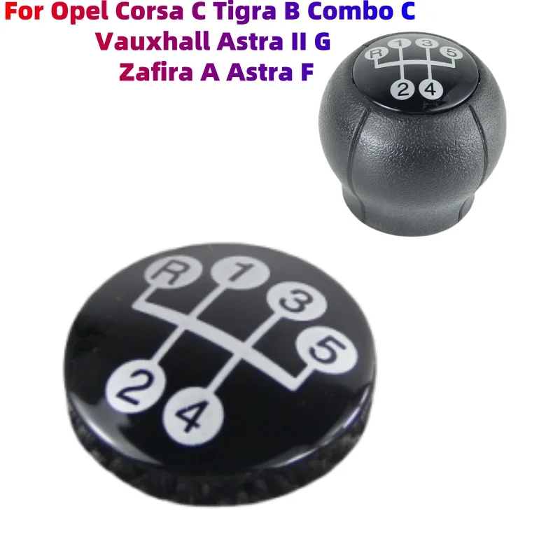 Manual Gear Shift Knob Lever Stick Cap Cover Speed Number Emblem Cap For Opel Corsa Tigra Combo Vauxhall Astra Zafira Astra
