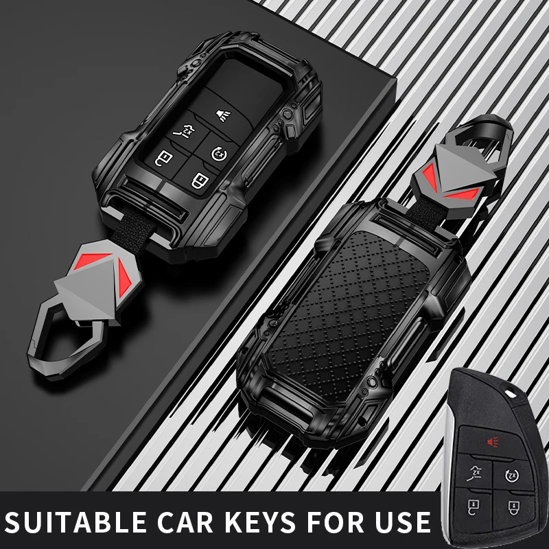 

5 Buttons Car Fob Key Cover Case for Buick ENVISION Chevrolet Silverado 2023 Cadillac GMC Remote Keychain Accessories