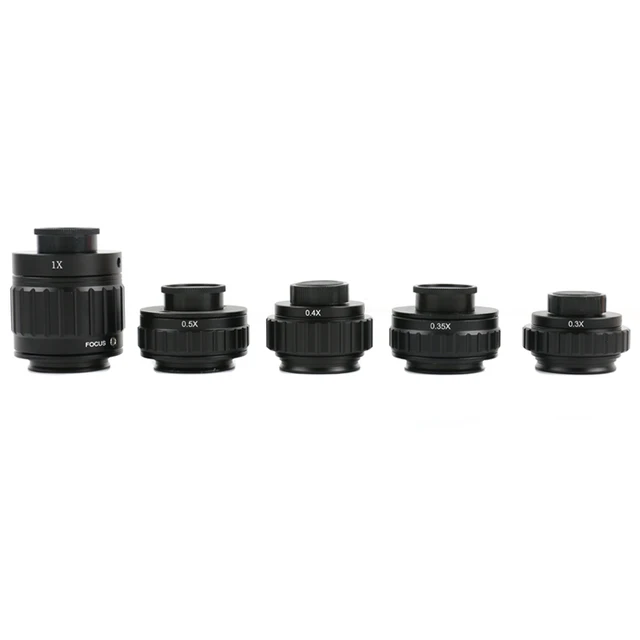 0,3X 0,35X 0,4X 0,5X Adapter obiektywu 38 mm do złącza C-Mount 1X Trójokularowy mikroskop stereoskopowy do ustawiania ostrości aparatu cyfrowego