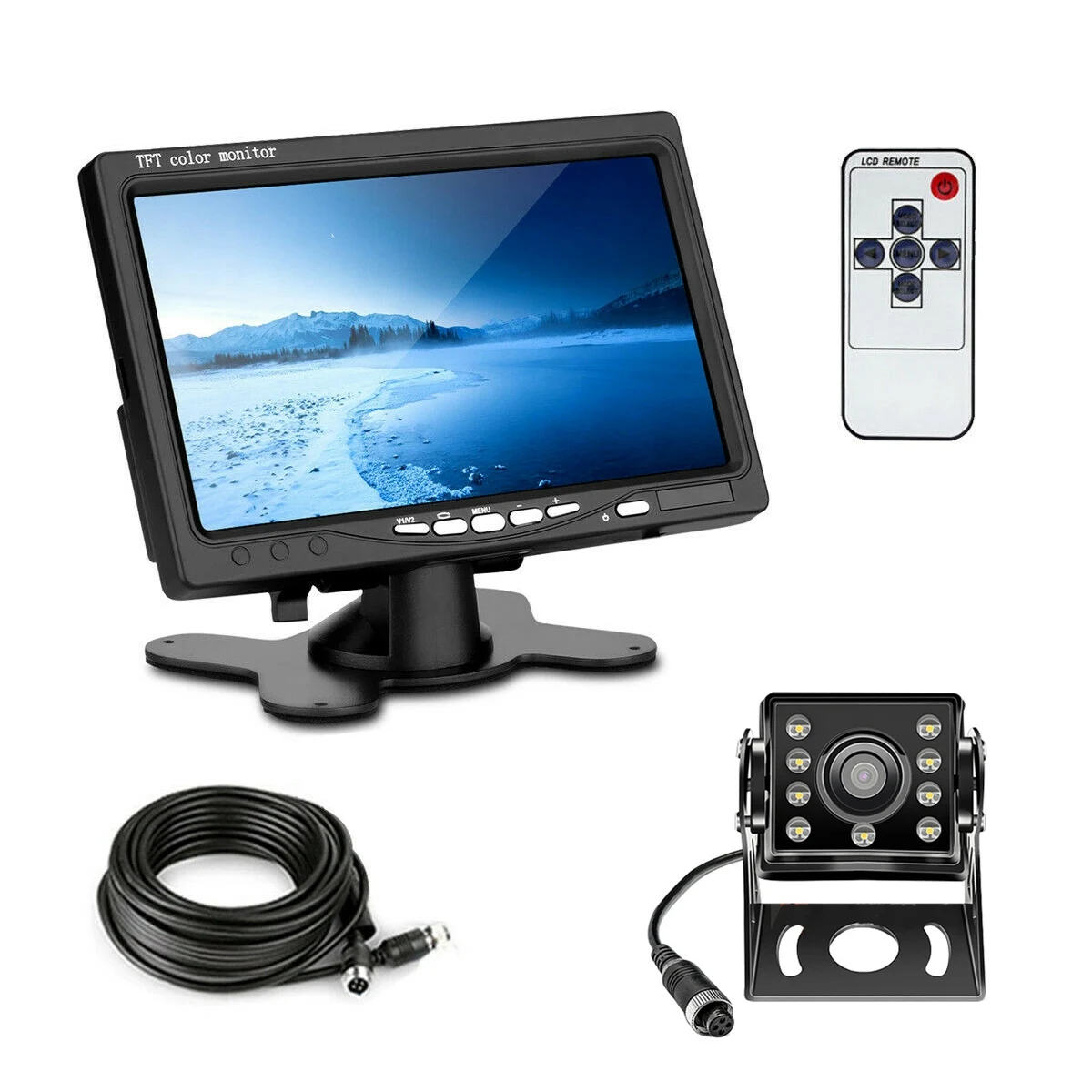 

Car 7 Inch Reversing Image Display Night-Vision Rear View Reversing for Rv Truck Bus Parking Assist System with 1 Camera