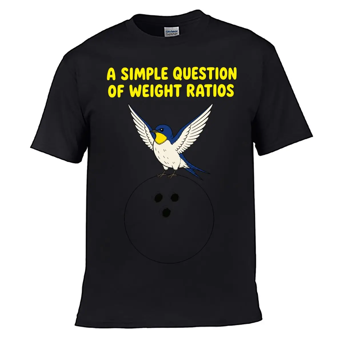 A Simple Question Of Weight Ratios Bird Bowling Ball Street Distressed Washed Loose Simple Tee