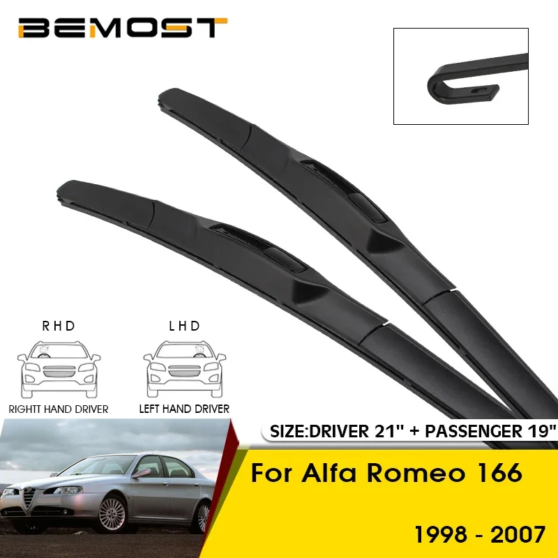 

Car Wiper Blades For Alfa Romeo 166 1998-2007 Windshield Windscreen Front Window Blades 21"+19" Car Accessories