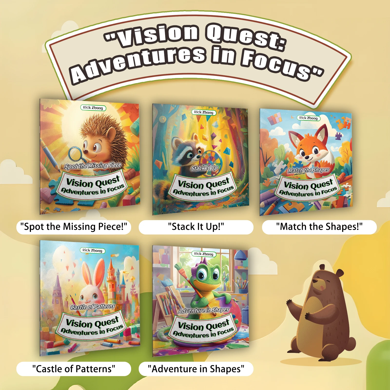 Kids Visual Perception Development Activity Book, Visual Attention Training Workbook, Toddler Brain Game Early Education Book