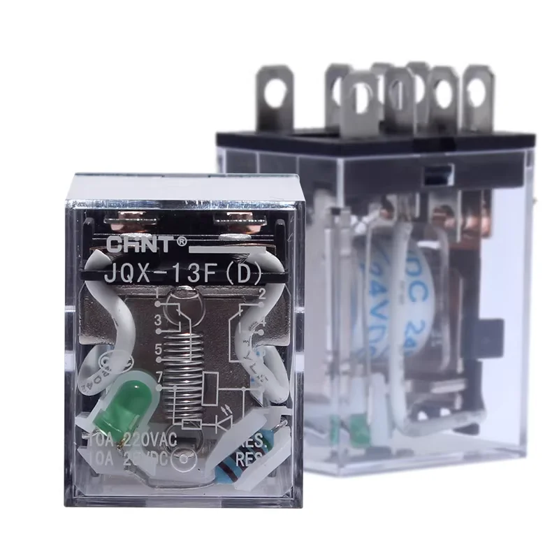 CHINT Small Intermediate Relay JQX-13F(D)/2Z 8-pin 10A AC220V AC380V DC12V DC24V