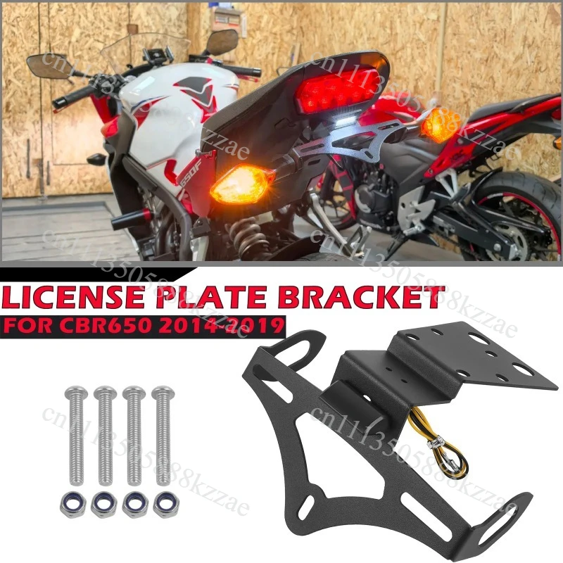 For CB650F CBR650F CB CBR 650F 2014 2015 2016 2017 2018 2019 Motorcycle License Tag Plate Holder Bracket Frame Tail Tidy
