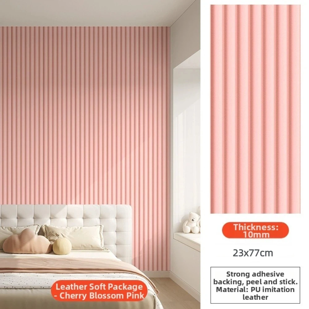 Leather Soft Bag Wall Sticker Widened Anti-collision 3D Sticker Thickened Peel and Stick Wall Panels Wallpaper Corner Windowsill