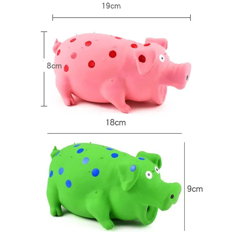 Pet Dog Squeaky Rubber Toy Dog Latex Chew Toy Pig Shape Bite Resistant Puppy Sound Toy Dog Supplies For Small Medium Large Dog