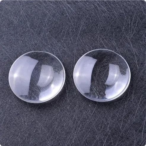 2PCS Double Sided Convex LED Lenses Diameter 20.8~37mm Plano Convex Lens PMMA Plastic Material Focusable Optical Lens