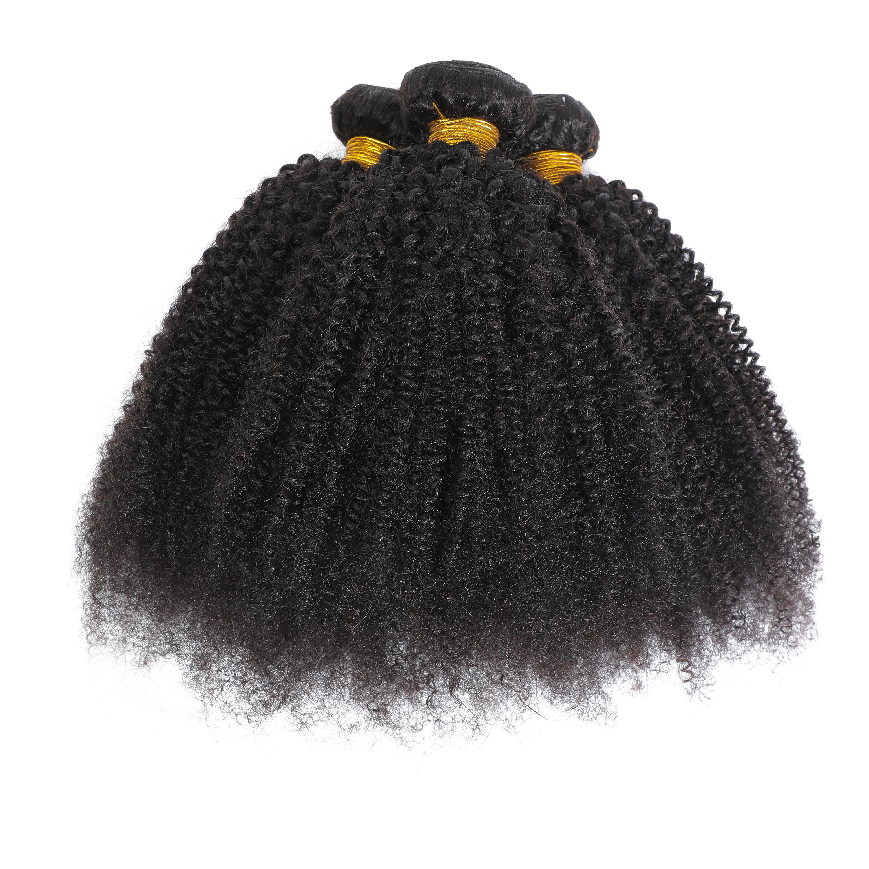 Afro Kinky Curly Bundles Human Hair Unprocessed Virgin Brazilian Kinky Curly Wave Human Hair Extensions Curly Weave