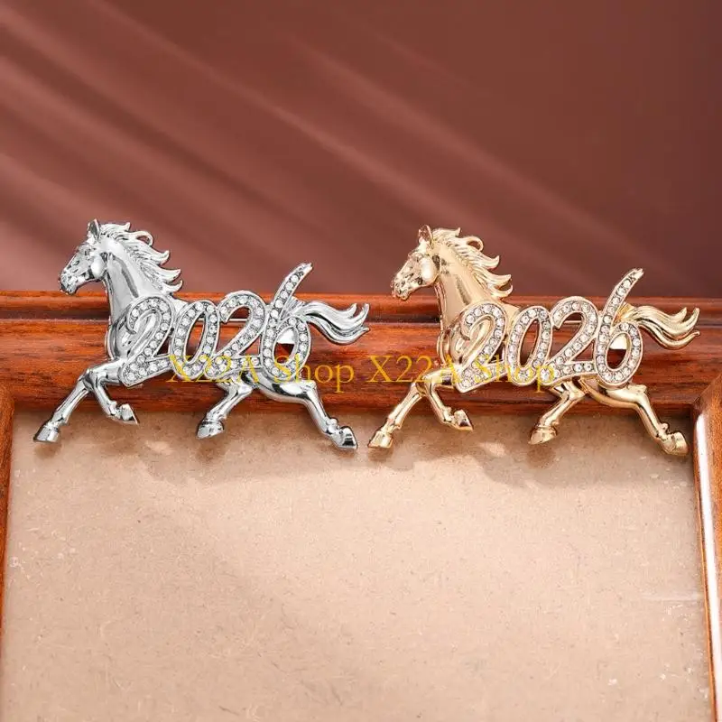 Unique Perfect Accessory for All Occasions Chinese Zodiacs Horse Pin Featuring 3D Design High Quality Alloy Pin Charm