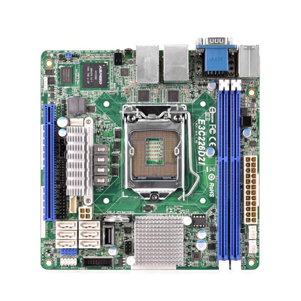 E3C226D2I For ASRock Server Motherboard Supports LGA1150 V3V4 DDR3 1600/1333 ECC