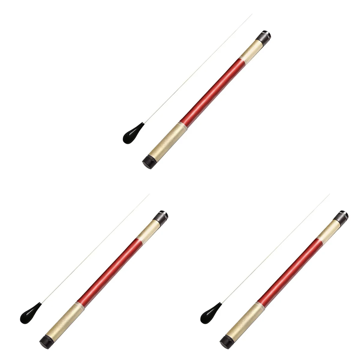 

3X Music Conductor Batons,Imitation Handle Orchestra Conducting Music Batons (Black)-ABJQ