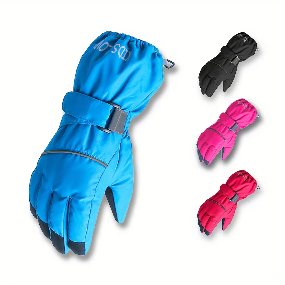 

Kids Lined Fleece Mittens - Waterproof, Warm Keeping, Stylish, and Cozy Gloves for Winter, Perfect for Boys and Girls to Stay Wa