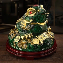 Fortunate-Three-legged Golden Toad, Desktop Decoration, Household Rotating, Porch, TV Cabinet, Office, Creative Crafts