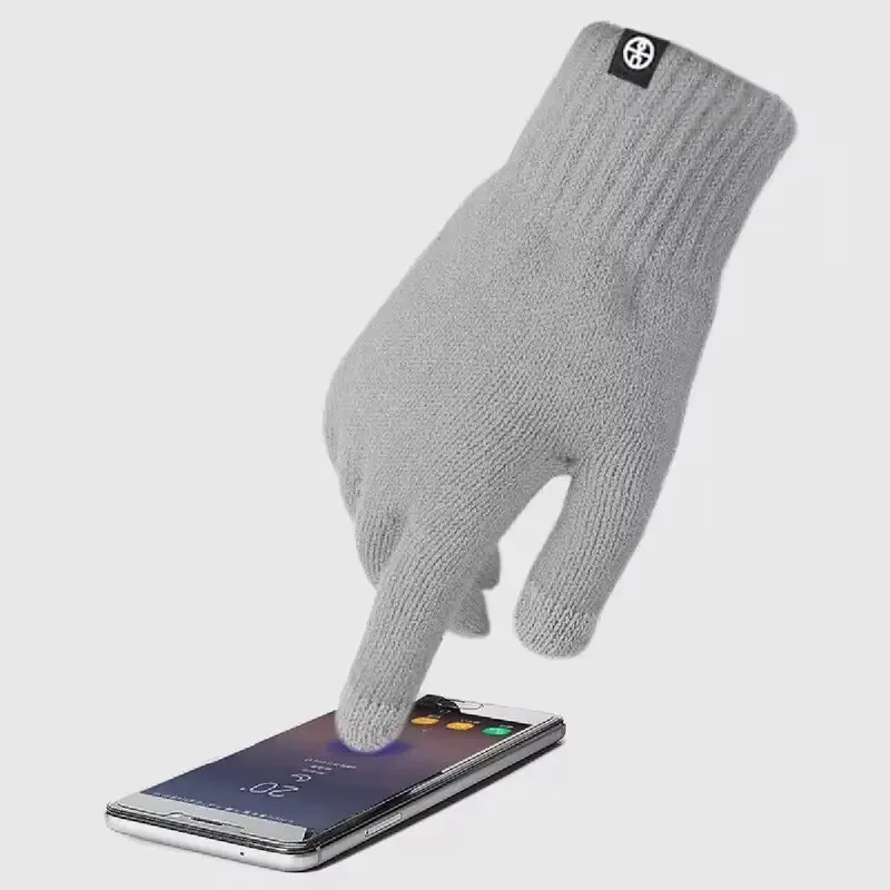 3-częściowy Zimowy Zestaw: Czapka, Rękawiczki, Szalik typu Snood, Grube, Ocieplane Czapki typu Skull Cap, Szaliki z Imitacji Kaszmiru dla Kobiet i Mężczyzn