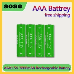 Nova bateria recarregável aaa 1.5v bateria aaa 3800mah baterias aaa bateria alcalina ni-mh para relógios ratos brinquedos