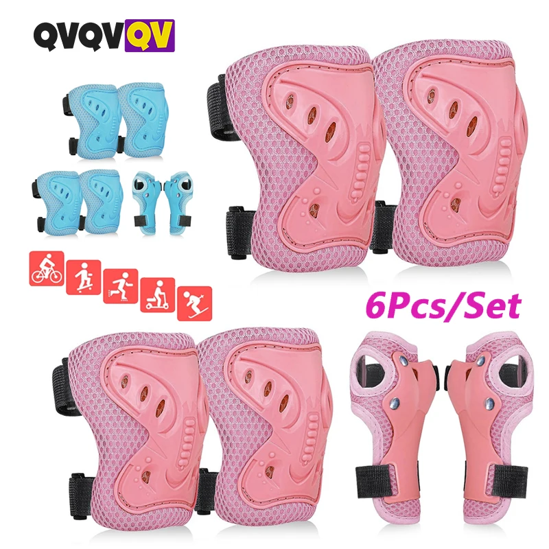 AliExpress QVQVQV ids Protective Gear Set Knee Pads for Kids 3-12 Years Toddler Knee and Elbow Pads with Wrist Guards 3 in 1 for Skating Cycling