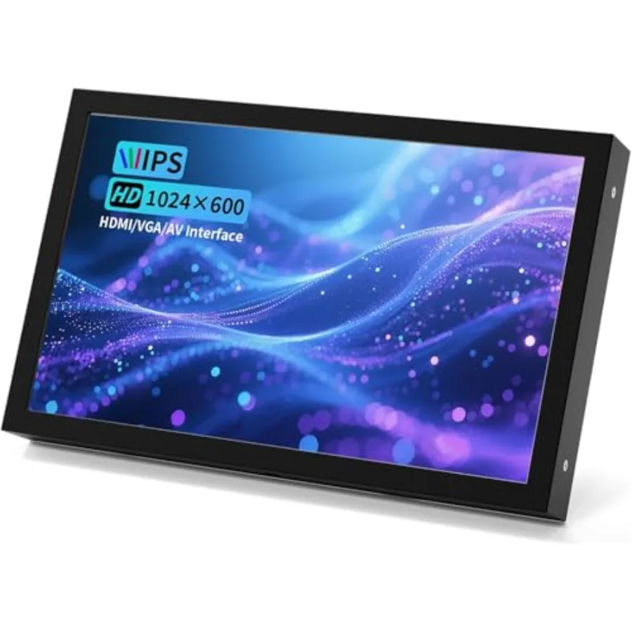 Mini Monitor 7 Inch Screen HDMI VGA AV BNC 1024  600 Small IPS Screen with Built-in Speakers 178 Viewing Angle LCD Portable M