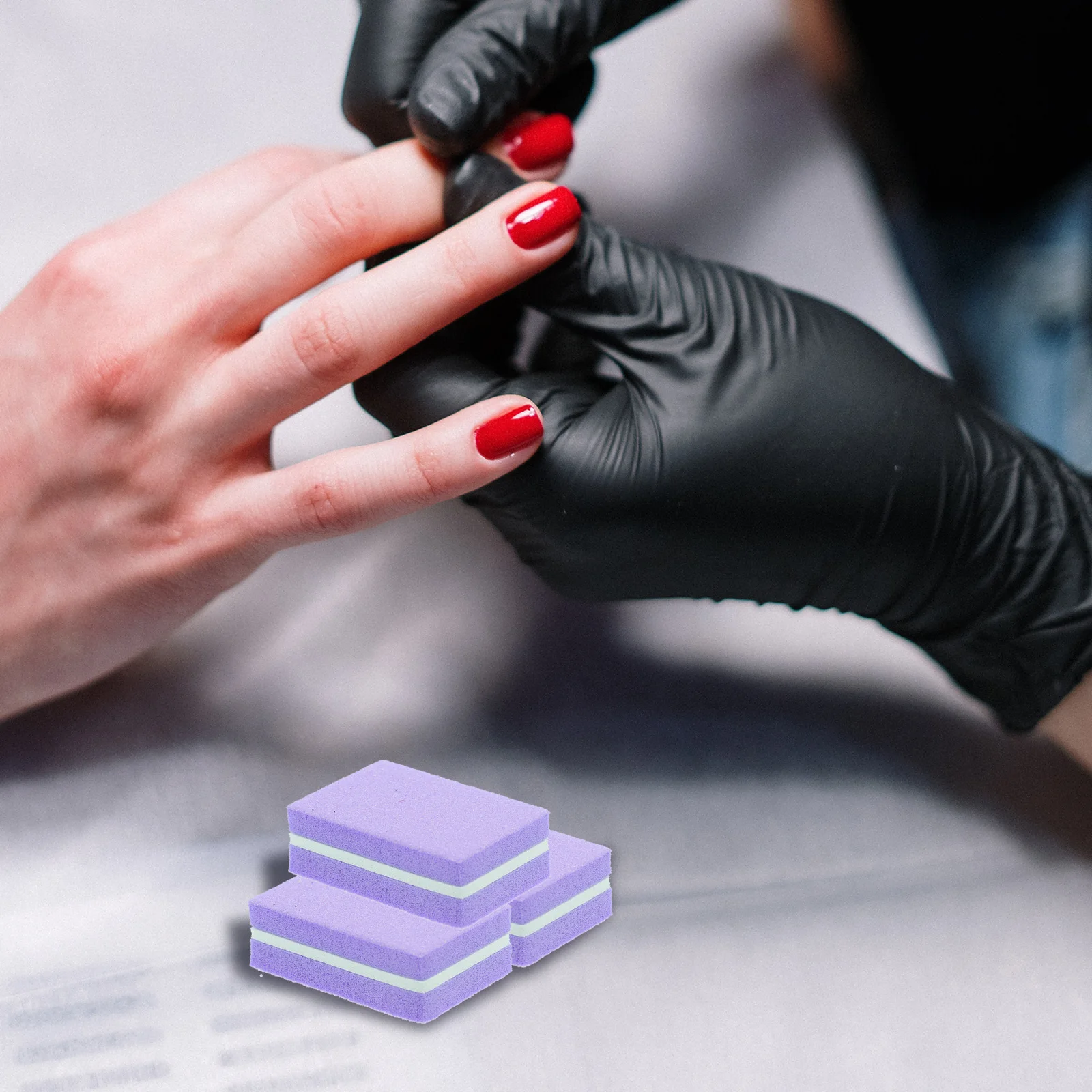 50 قطعة مبرد أظافر كتلة الإسفنج غرامة حصى جلخ للأظافر الاكريليك الطبيعية مانيكير إزالة طلاء الأظافر مسمار أداة فنية عدة #6