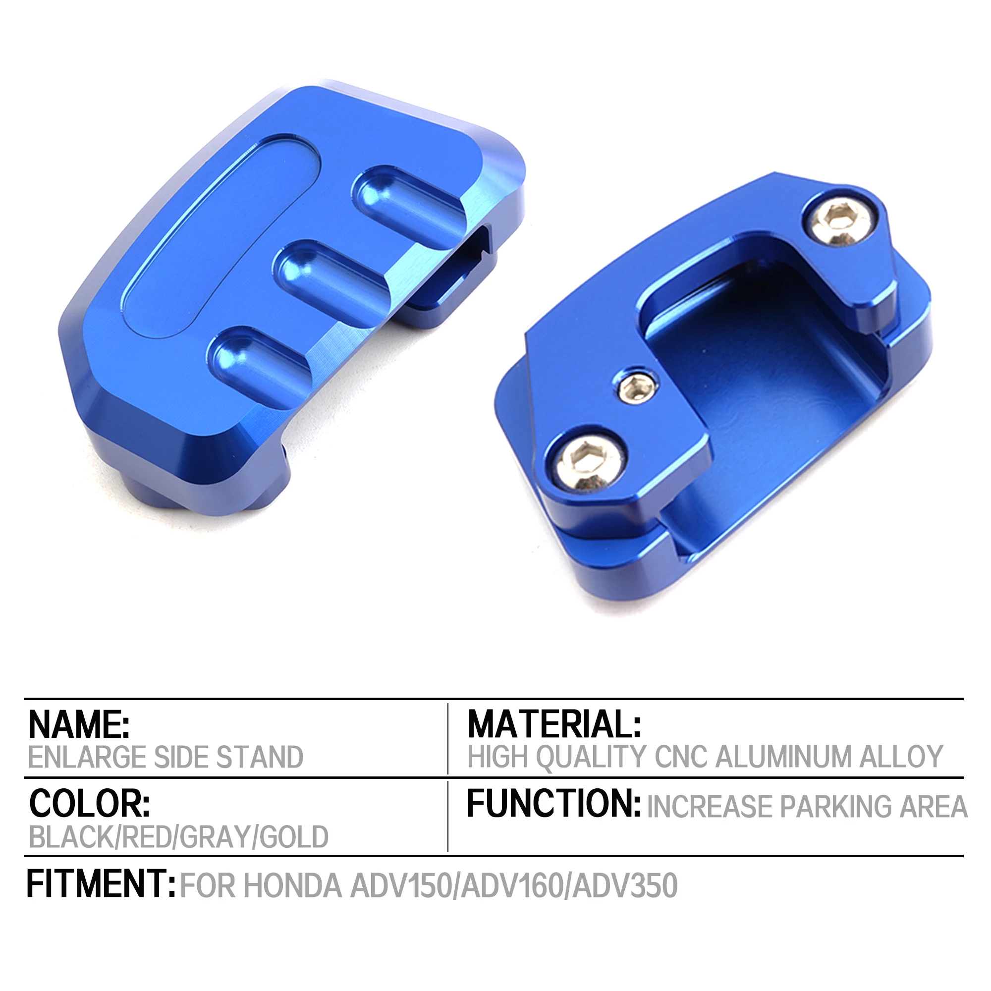 For HONDA PCX150 125 PCX 150 PCX 125 Motorcycles Center Stand Plate Pad Extension Middle Stand CNC Aluminum Foot Kick Enlarger