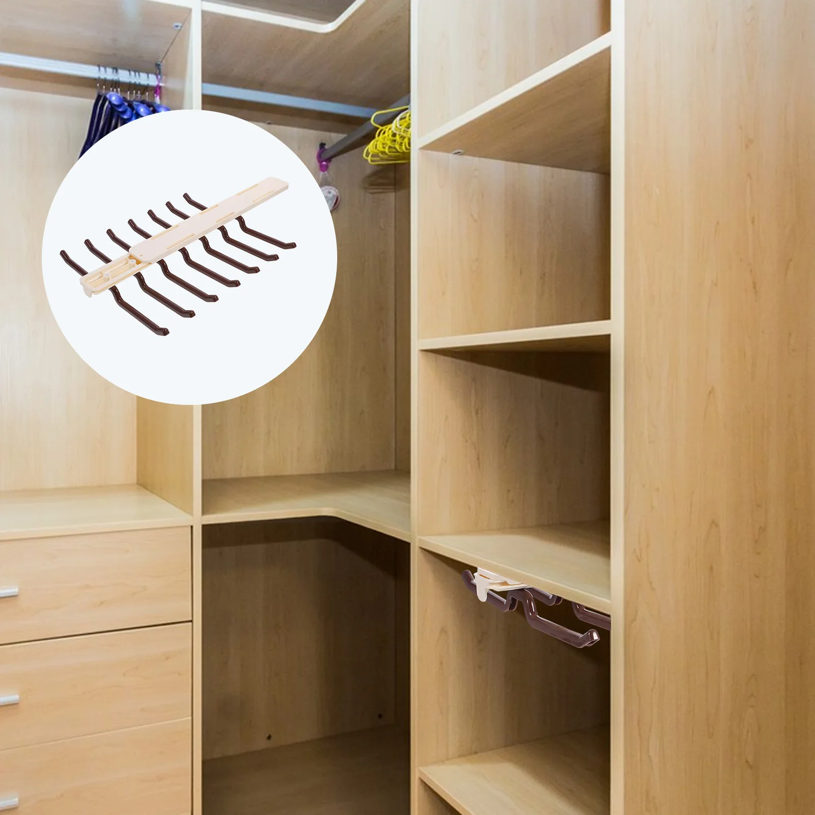 

Pull-Out Retractable Clothes Towel Rail Sliding Wardrobe Hook Space-Saving Organizer Extendable Closet Hanger Track Guide Rack